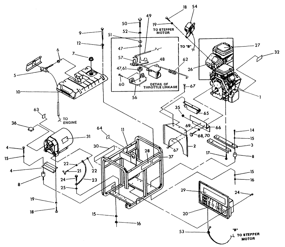 Cradle Diagram and Parts List for 9807-2-MC  Briggs and Stratton Generator